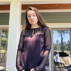Black Sheer Top